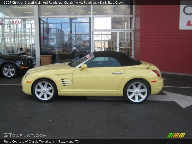 Classic Yellow Pearlcoat / Dark Slate Grey 2005 Chrysler Crossfire Limited Roadster