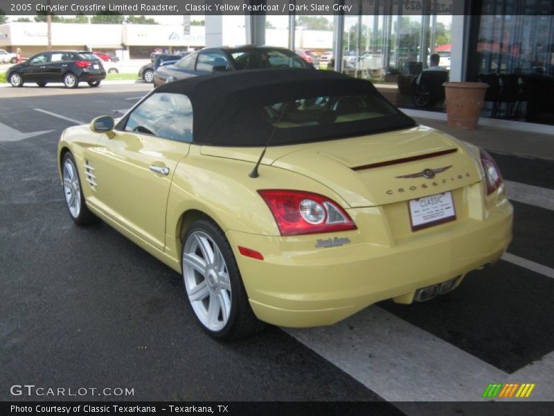 Classic Yellow Pearlcoat / Dark Slate Grey 2005 Chrysler Crossfire Limited Roadster