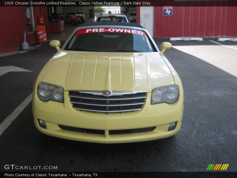 Classic Yellow Pearlcoat / Dark Slate Grey 2005 Chrysler Crossfire Limited Roadster