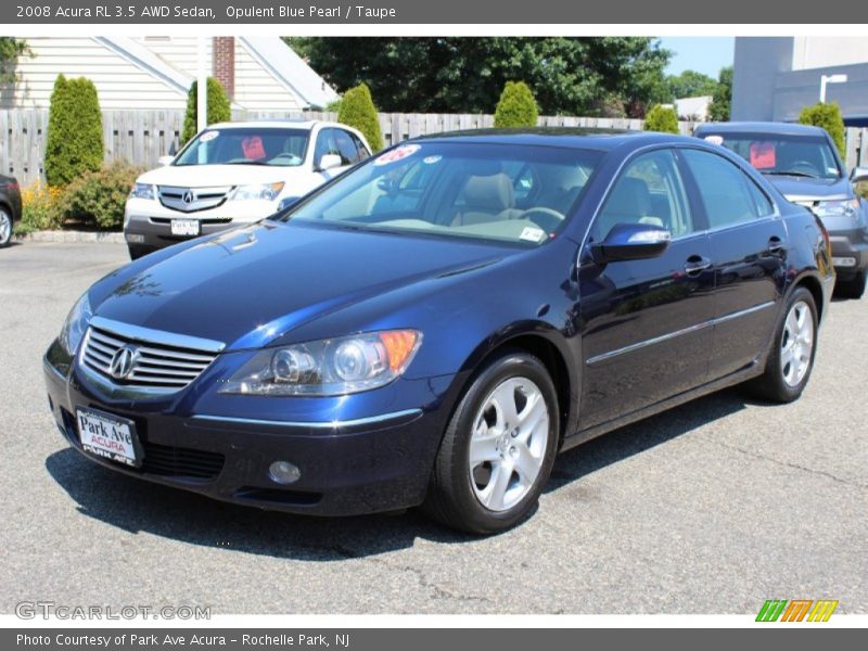 Opulent Blue Pearl / Taupe 2008 Acura RL 3.5 AWD Sedan