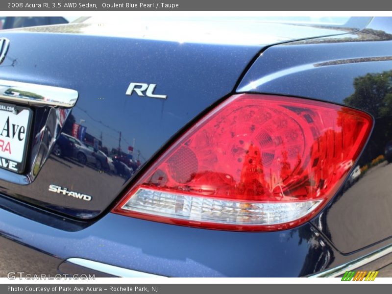 Opulent Blue Pearl / Taupe 2008 Acura RL 3.5 AWD Sedan