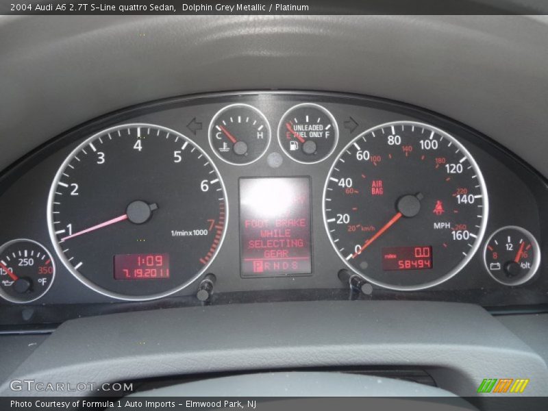  2004 A6 2.7T S-Line quattro Sedan 2.7T S-Line quattro Sedan Gauges