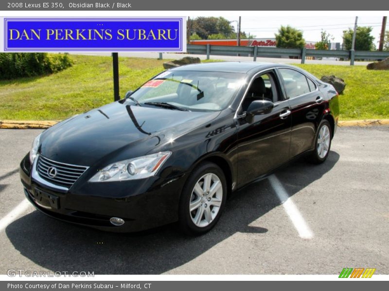 Obsidian Black / Black 2008 Lexus ES 350