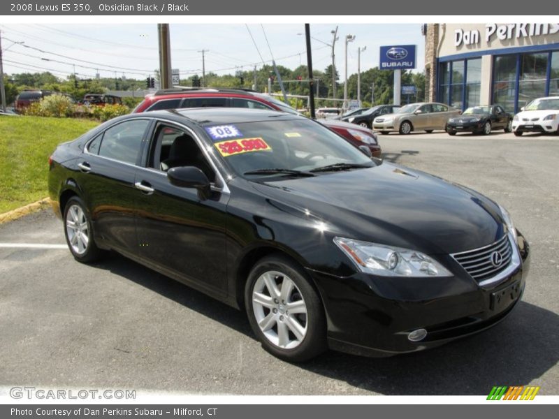 Obsidian Black / Black 2008 Lexus ES 350