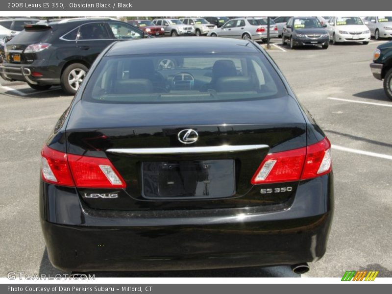 Obsidian Black / Black 2008 Lexus ES 350