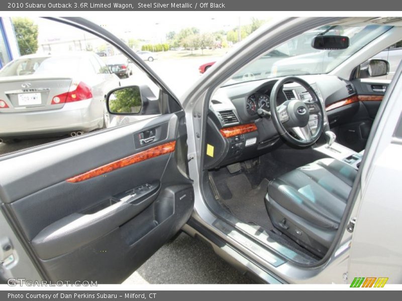 Steel Silver Metallic / Off Black 2010 Subaru Outback 3.6R Limited Wagon