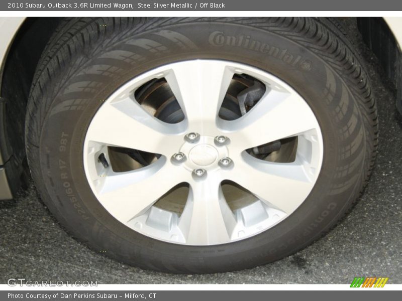 Steel Silver Metallic / Off Black 2010 Subaru Outback 3.6R Limited Wagon