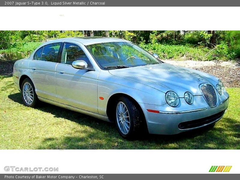 Liquid Silver Metallic / Charcoal 2007 Jaguar S-Type 3.0