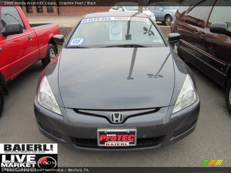 Graphite Pearl / Black 2005 Honda Accord EX Coupe