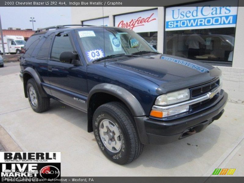 Indigo Blue Metallic / Graphite 2003 Chevrolet Blazer LS ZR2 4x4