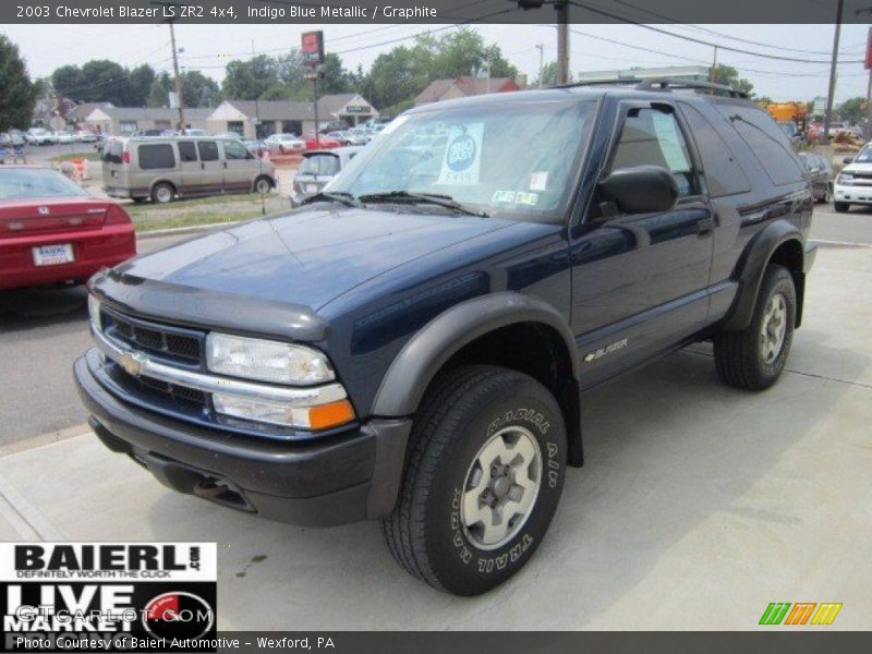 Indigo Blue Metallic / Graphite 2003 Chevrolet Blazer LS ZR2 4x4