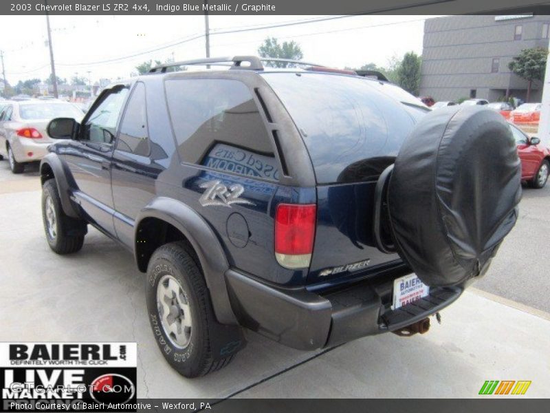 Indigo Blue Metallic / Graphite 2003 Chevrolet Blazer LS ZR2 4x4