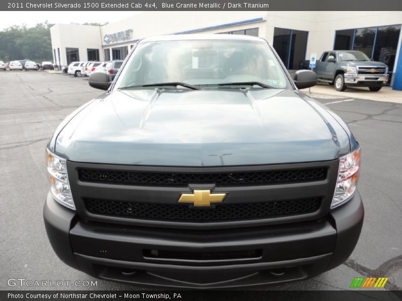 Blue Granite Metallic / Dark Titanium 2011 Chevrolet Silverado 1500 Extended Cab 4x4