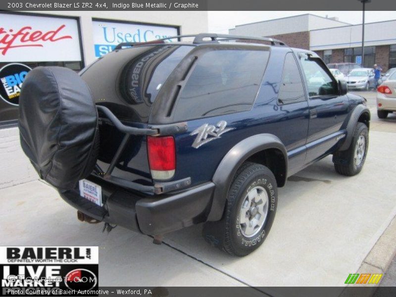 Indigo Blue Metallic / Graphite 2003 Chevrolet Blazer LS ZR2 4x4