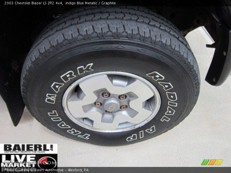 Indigo Blue Metallic / Graphite 2003 Chevrolet Blazer LS ZR2 4x4