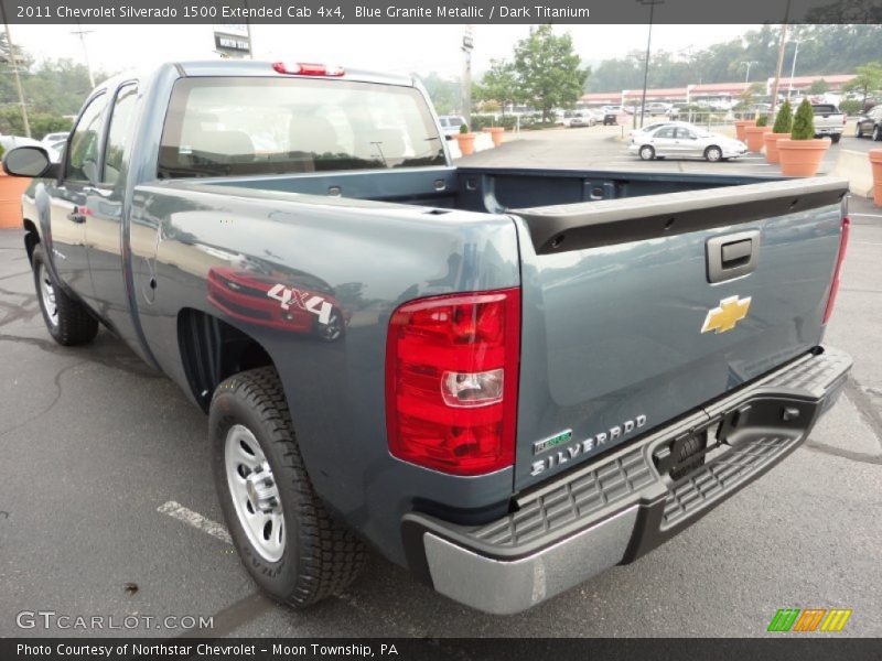 Blue Granite Metallic / Dark Titanium 2011 Chevrolet Silverado 1500 Extended Cab 4x4