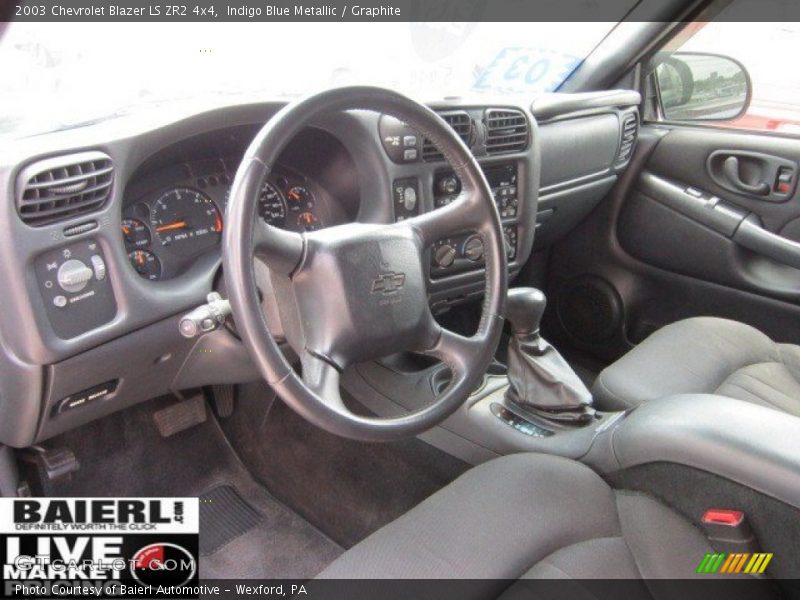 Indigo Blue Metallic / Graphite 2003 Chevrolet Blazer LS ZR2 4x4
