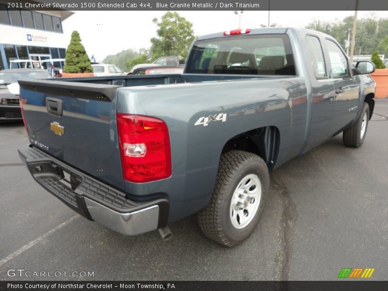 Blue Granite Metallic / Dark Titanium 2011 Chevrolet Silverado 1500 Extended Cab 4x4