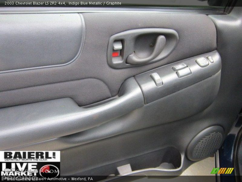 Indigo Blue Metallic / Graphite 2003 Chevrolet Blazer LS ZR2 4x4