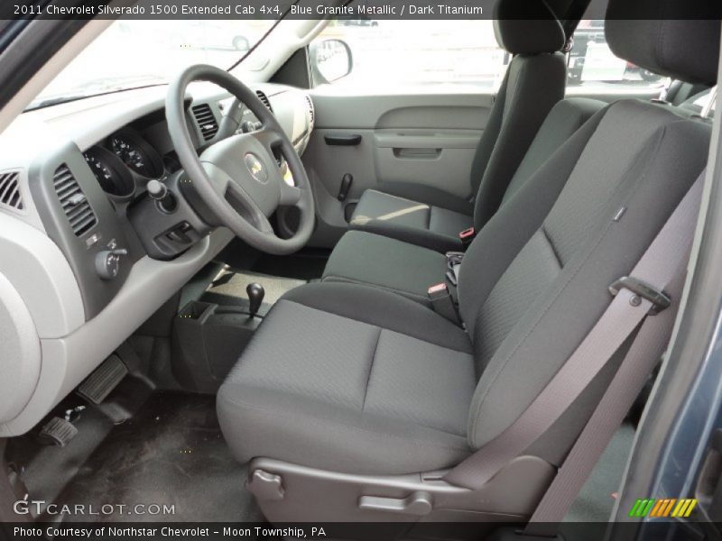 Blue Granite Metallic / Dark Titanium 2011 Chevrolet Silverado 1500 Extended Cab 4x4