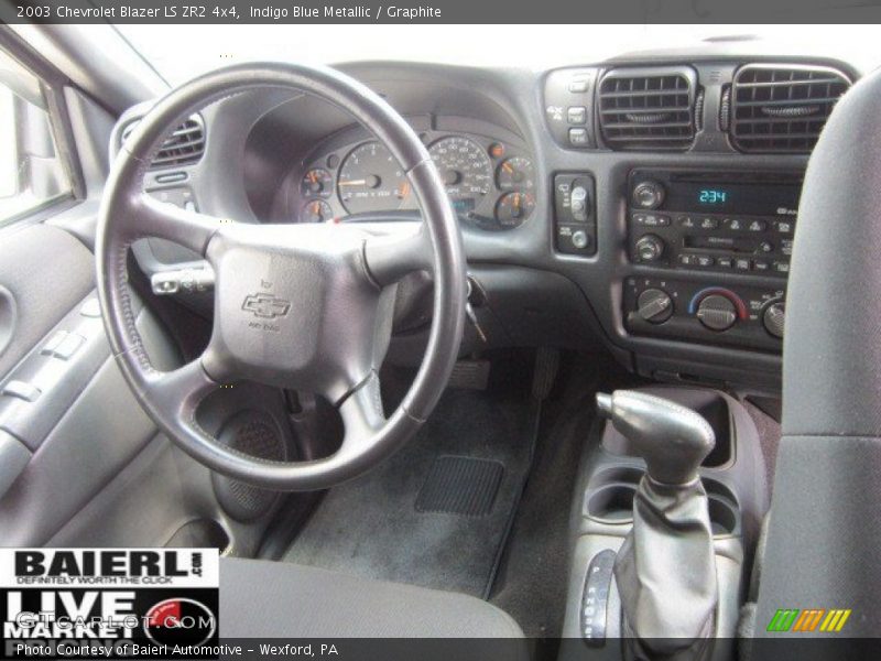 Indigo Blue Metallic / Graphite 2003 Chevrolet Blazer LS ZR2 4x4