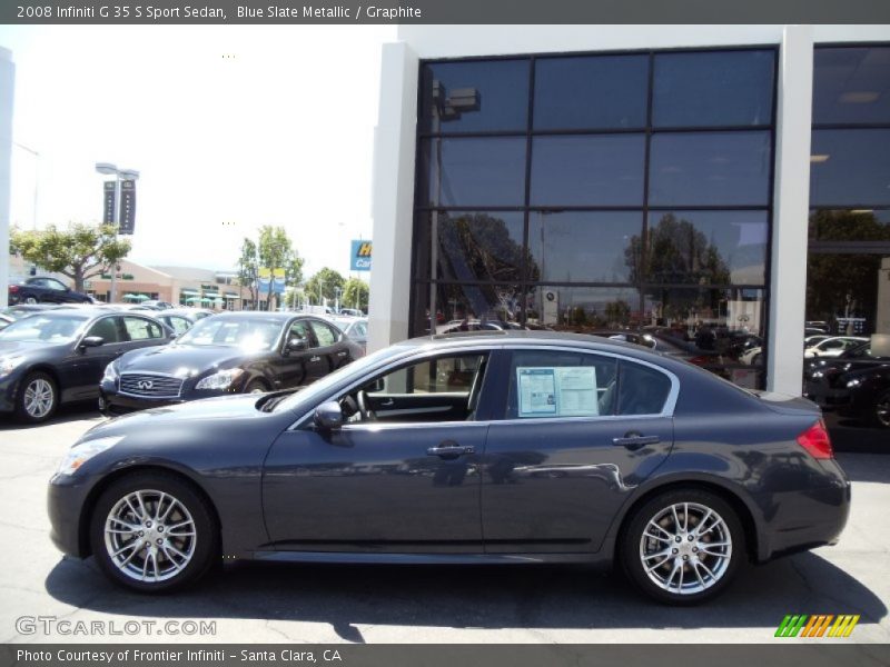 Blue Slate Metallic / Graphite 2008 Infiniti G 35 S Sport Sedan