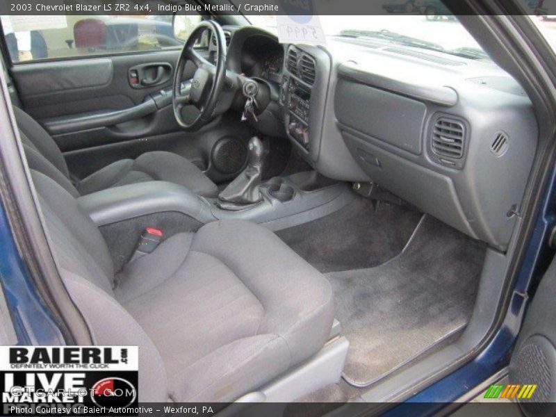 Indigo Blue Metallic / Graphite 2003 Chevrolet Blazer LS ZR2 4x4