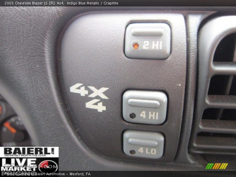 Indigo Blue Metallic / Graphite 2003 Chevrolet Blazer LS ZR2 4x4