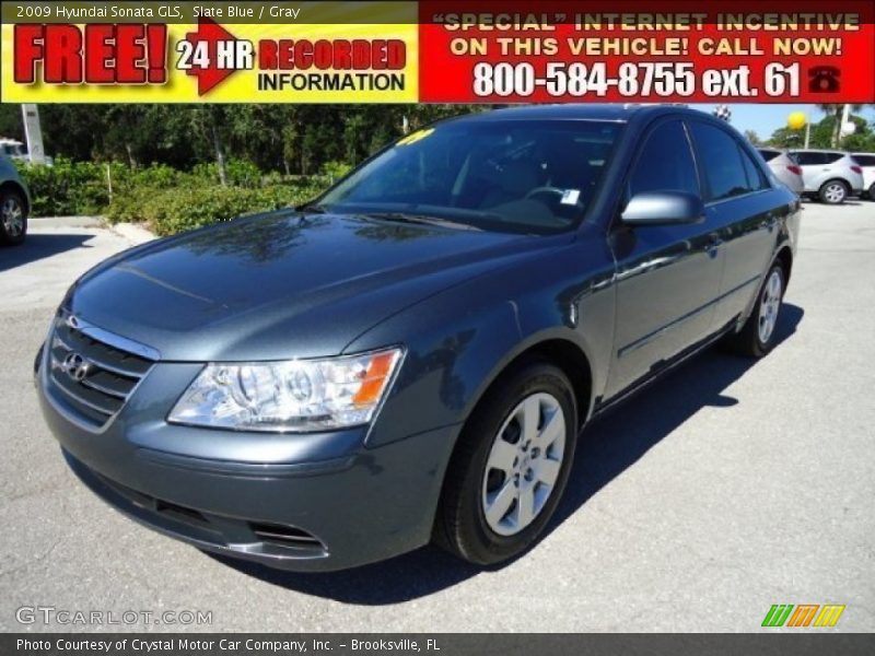 Slate Blue / Gray 2009 Hyundai Sonata GLS