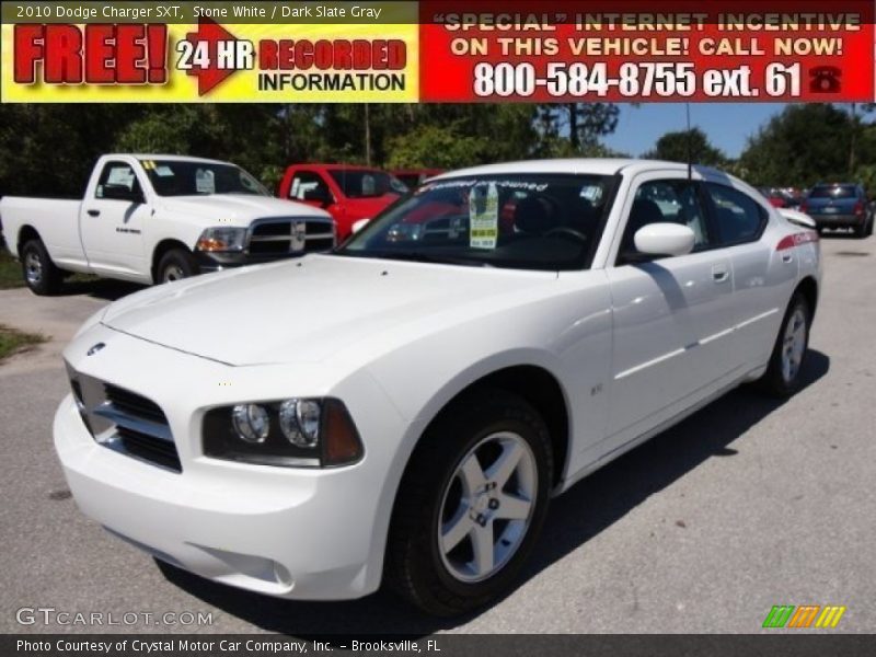 Stone White / Dark Slate Gray 2010 Dodge Charger SXT