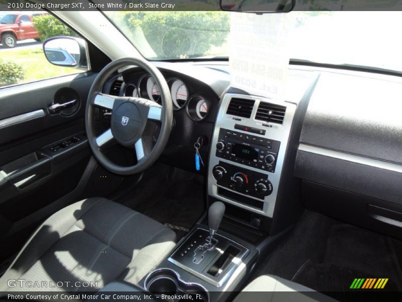 Stone White / Dark Slate Gray 2010 Dodge Charger SXT