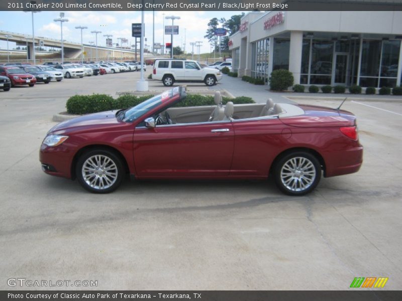 Deep Cherry Red Crystal Pearl / Black/Light Frost Beige 2011 Chrysler 200 Limited Convertible