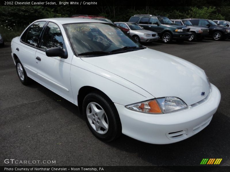 Bright White / Graphite 2002 Chevrolet Cavalier Sedan