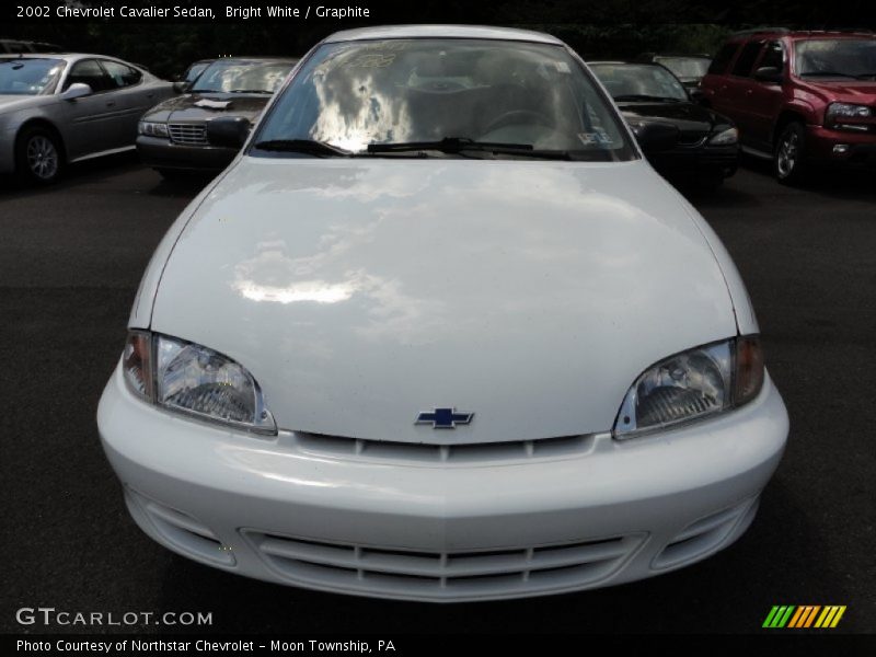 Bright White / Graphite 2002 Chevrolet Cavalier Sedan