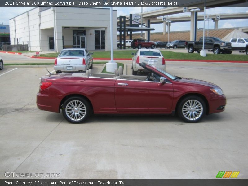 Deep Cherry Red Crystal Pearl / Black/Light Frost Beige 2011 Chrysler 200 Limited Convertible