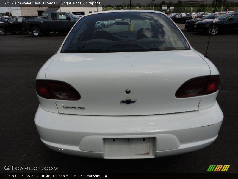 Bright White / Graphite 2002 Chevrolet Cavalier Sedan