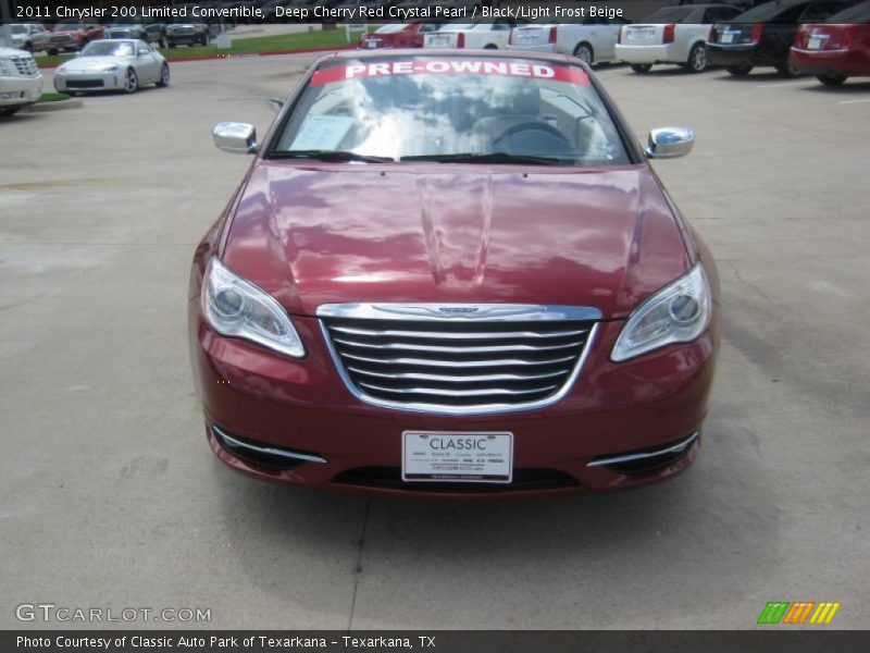 Deep Cherry Red Crystal Pearl / Black/Light Frost Beige 2011 Chrysler 200 Limited Convertible