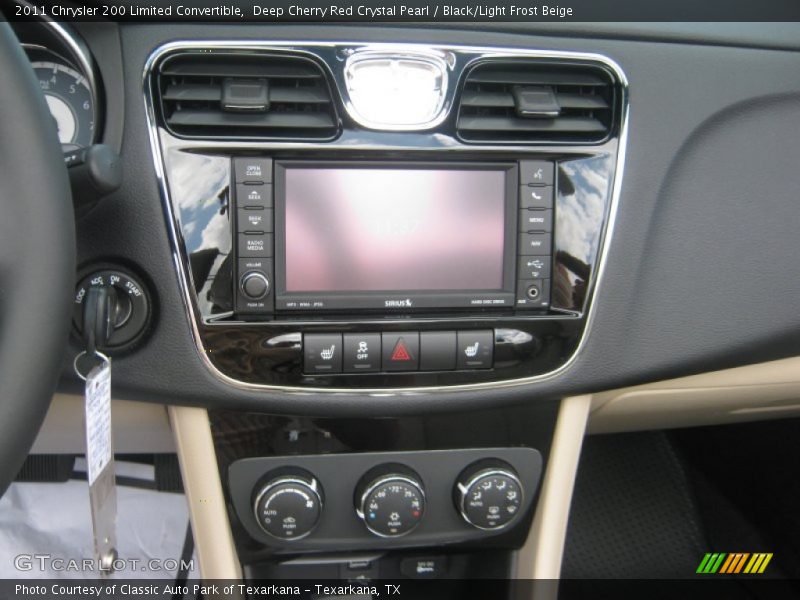 Deep Cherry Red Crystal Pearl / Black/Light Frost Beige 2011 Chrysler 200 Limited Convertible