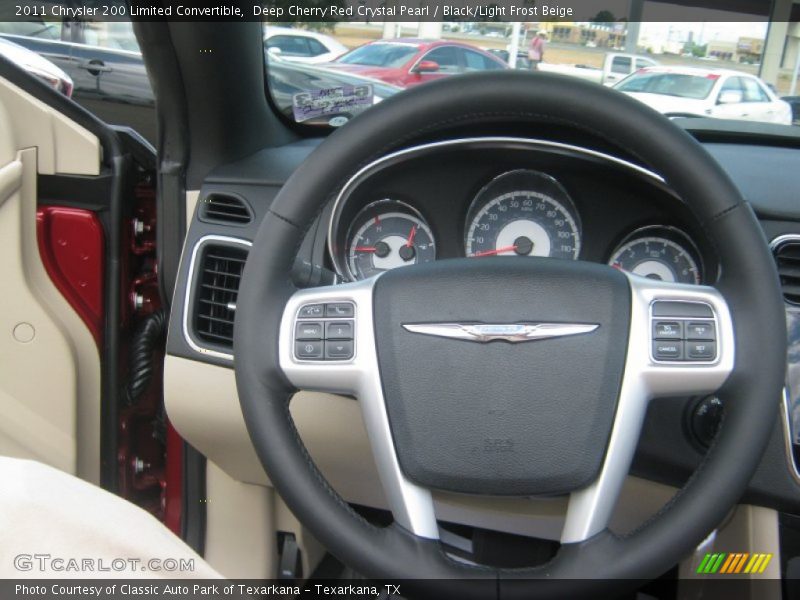 Deep Cherry Red Crystal Pearl / Black/Light Frost Beige 2011 Chrysler 200 Limited Convertible