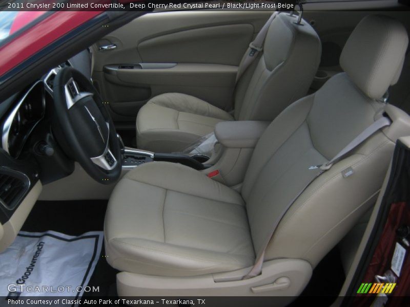 Deep Cherry Red Crystal Pearl / Black/Light Frost Beige 2011 Chrysler 200 Limited Convertible