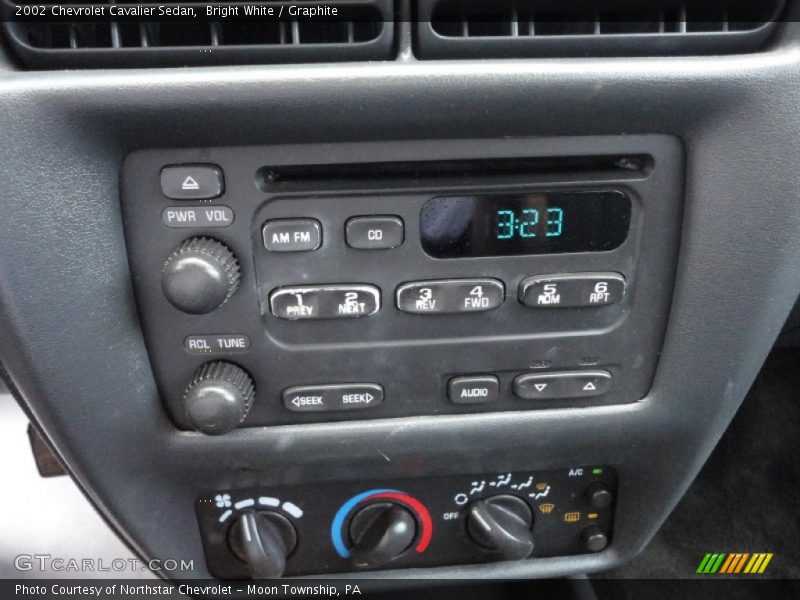 Bright White / Graphite 2002 Chevrolet Cavalier Sedan