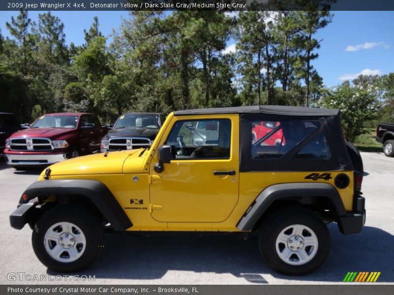 Detonator Yellow / Dark Slate Gray/Medium Slate Gray 2009 Jeep Wrangler X 4x4