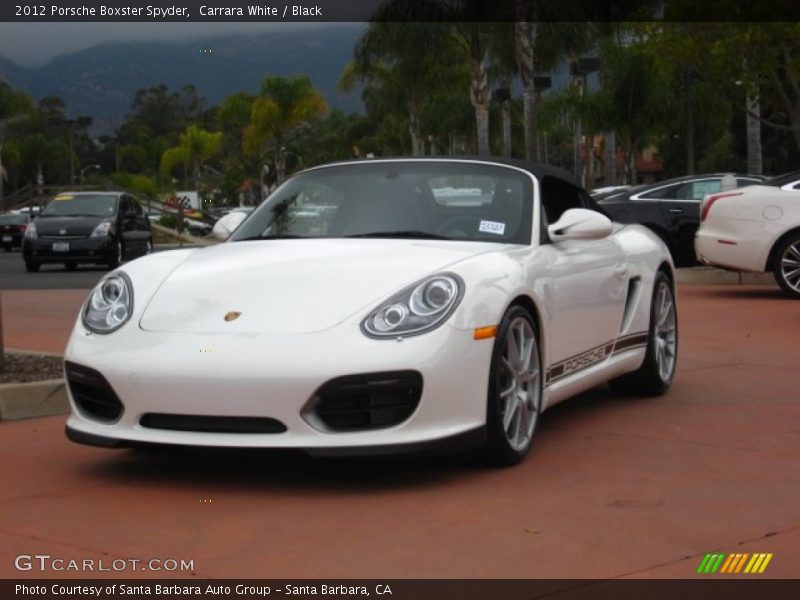 Carrara White / Black 2012 Porsche Boxster Spyder