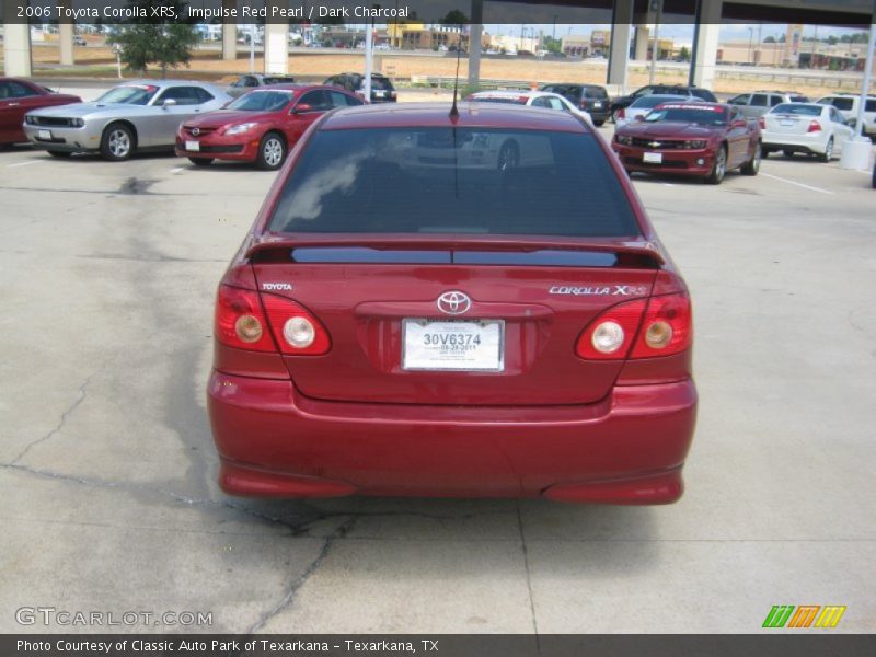 Impulse Red Pearl / Dark Charcoal 2006 Toyota Corolla XRS