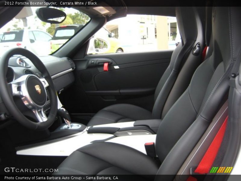 Carrara White / Black 2012 Porsche Boxster Spyder