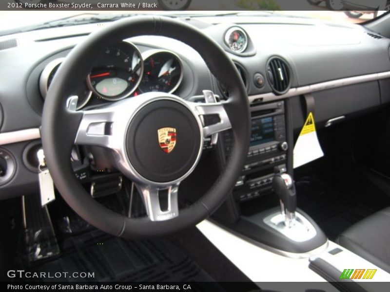 Carrara White / Black 2012 Porsche Boxster Spyder