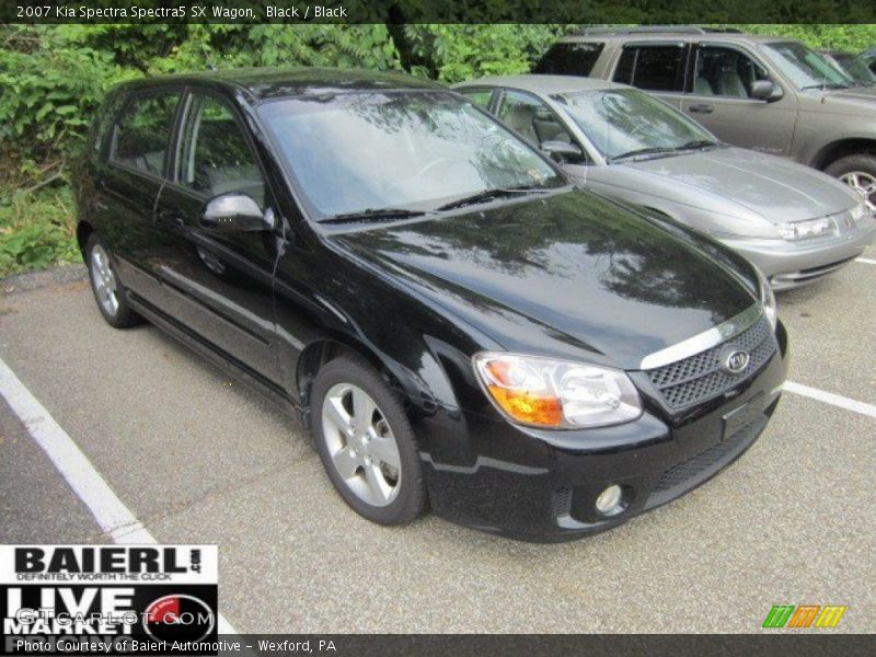 Black / Black 2007 Kia Spectra Spectra5 SX Wagon