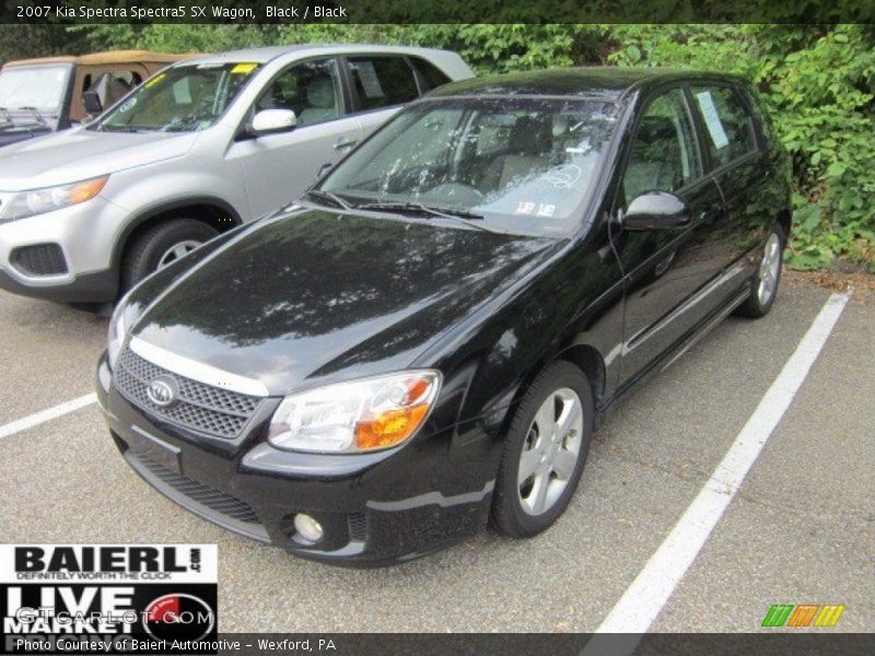Black / Black 2007 Kia Spectra Spectra5 SX Wagon