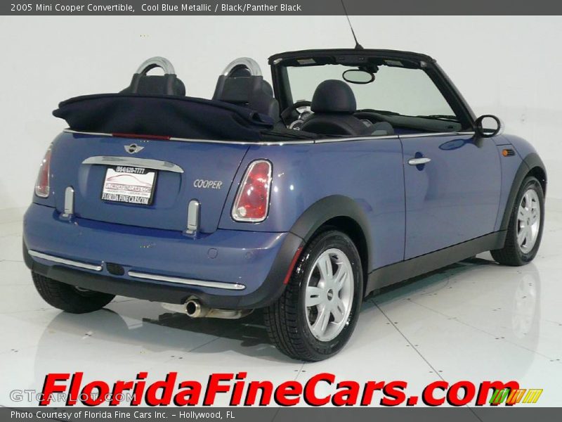 Cool Blue Metallic / Black/Panther Black 2005 Mini Cooper Convertible