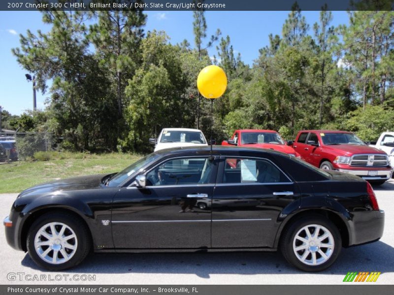 Brilliant Black / Dark Slate Gray/Light Graystone 2007 Chrysler 300 C HEMI